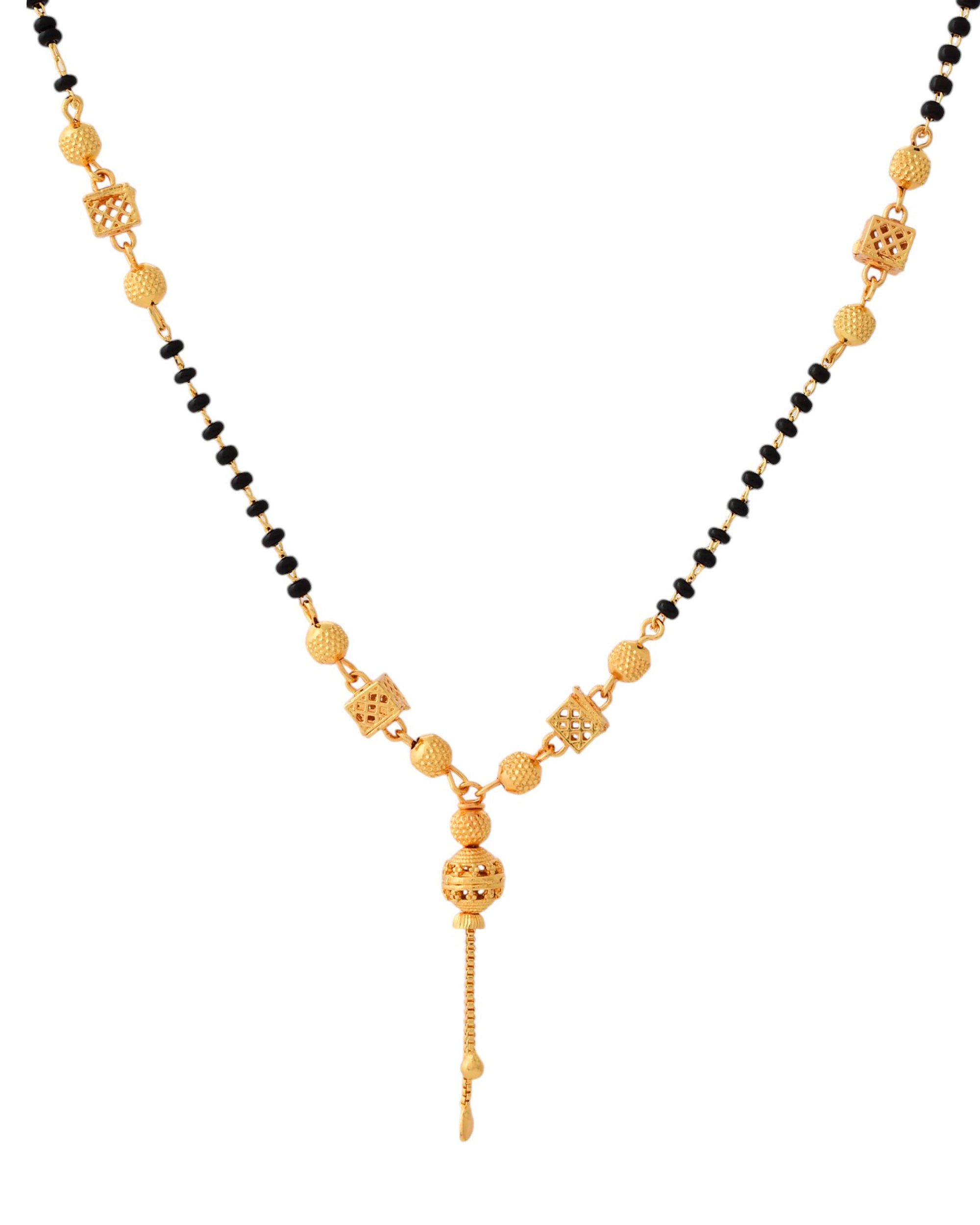 Jewels Nest Traditional Gold-Polished Double-Strand Mangal Sutra - Distacart