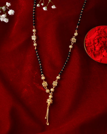 Jewels Nest Traditional Gold-Polished Double-Strand Mangal Sutra