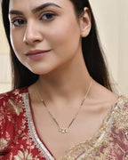 Jewels Nest Sleek Crystal Drop Gold-Polished Mangal Sutra - Distacart
