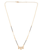 Jewels Nest Sleek Crystal Drop Gold-Polished Mangal Sutra - Distacart