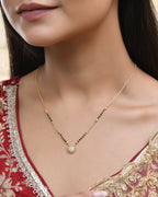 Jewels Nest Floral Bloom Gold-Polished Mangal Sutra - Distacart