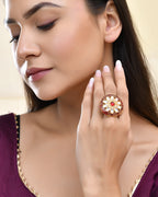 Jewels Nest Traditional Kundan Gold-Polished Rings