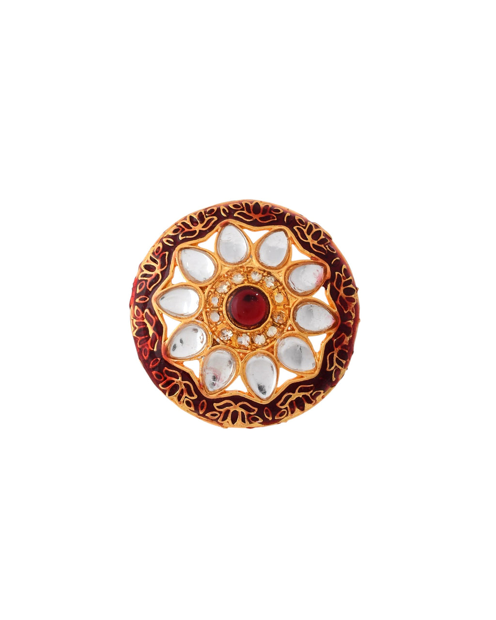 Jewels Nest Traditional Kundan Gold-Polished Rings