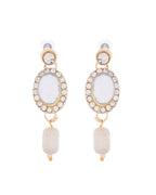 Jewels Nest Elegant White Stone & Pearl Choker Necklace Set with Earrings – Bridal & Festive Wear