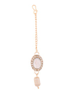 Jewels Nest Elegant White Stone & Pearl Choker Necklace Set with Earrings – Bridal & Festive Wear