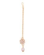 Jewels Nest Gold-Plated American Diamond Studded & Beaded Choker Jewellery Set