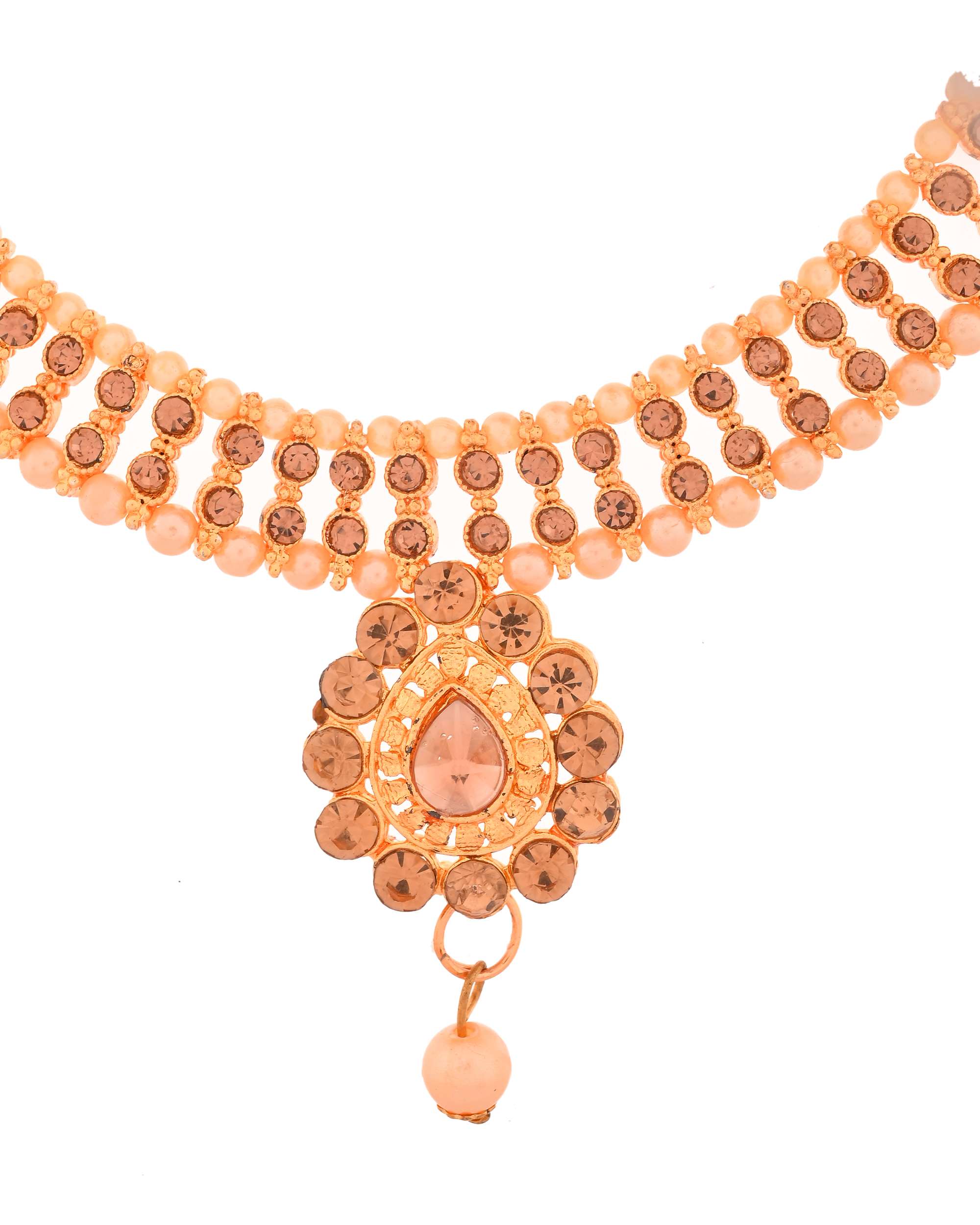 Jewels Nest Royal Look Kundan-Style Beaded Gold Jewellery Set