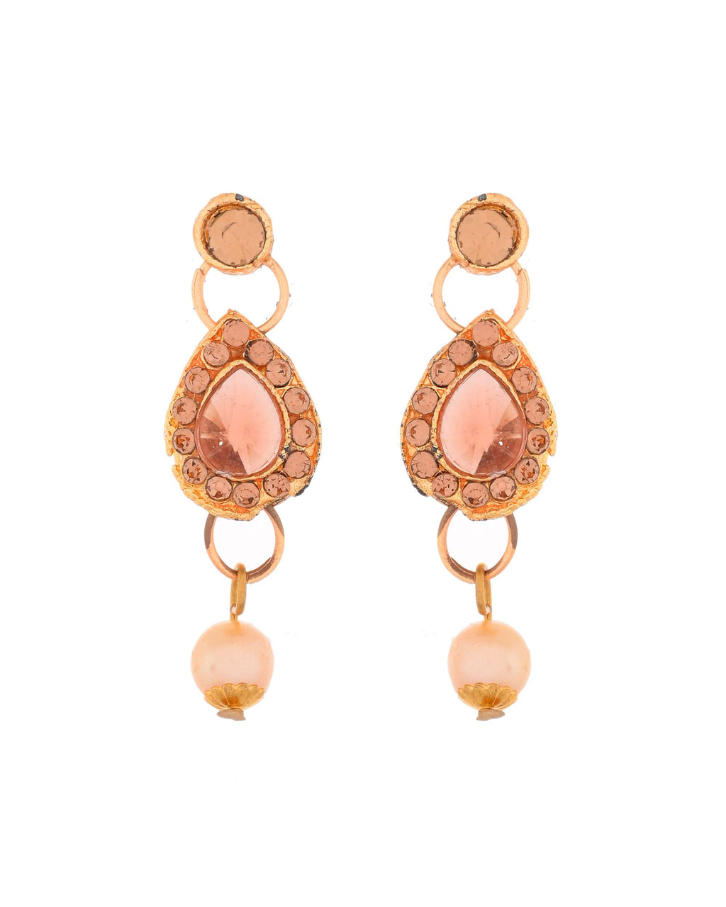 Jewels Nest Royal Look Kundan-Style Beaded Gold Jewellery Set