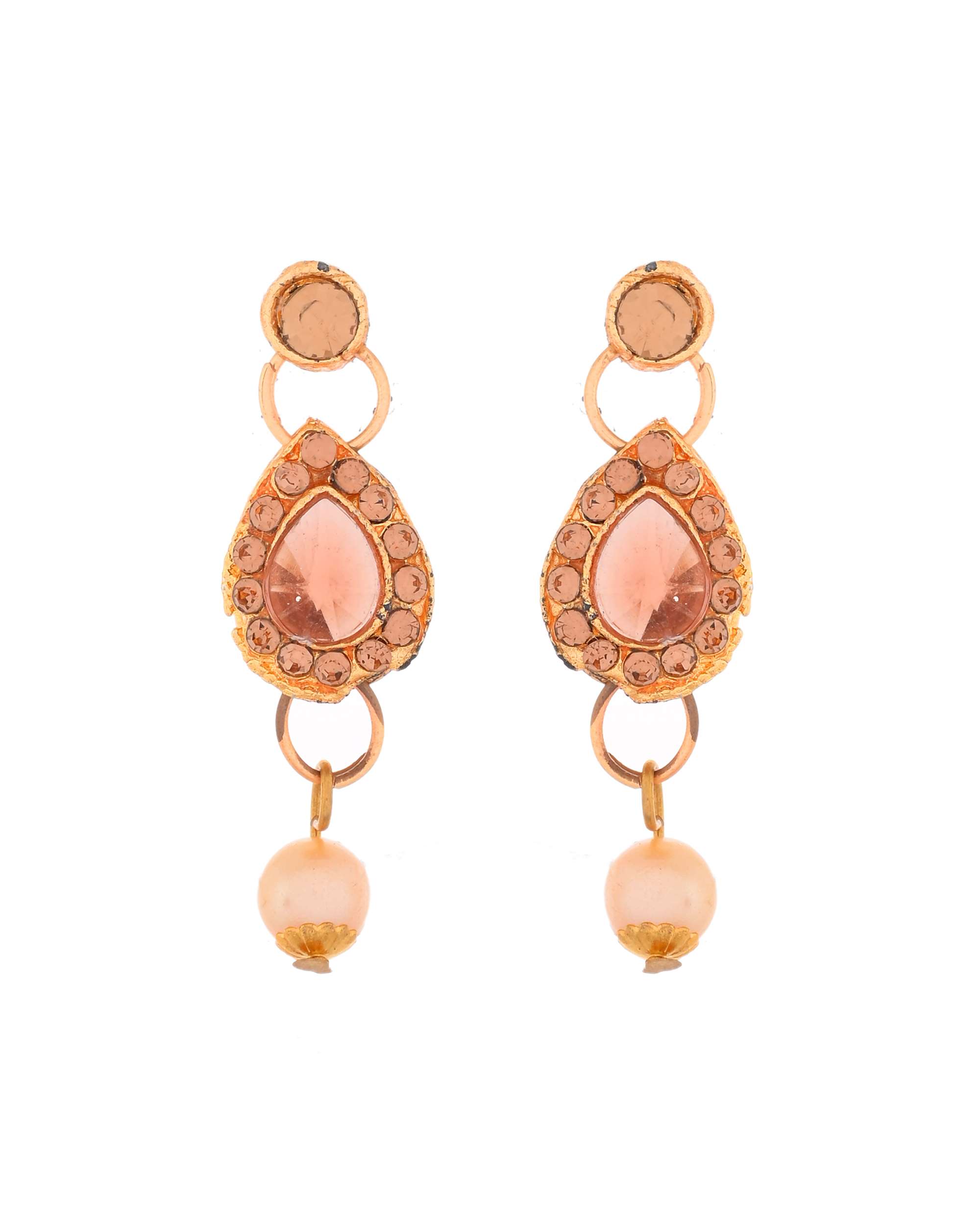 Jewels Nest Royal Look Kundan-Style Beaded Gold Jewellery Set