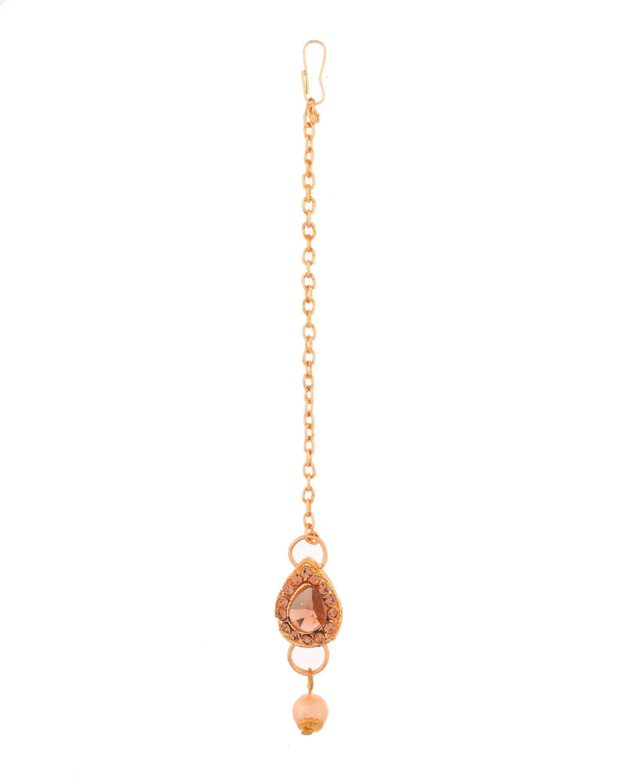 Jewels Nest Royal Look Kundan-Style Beaded Gold Jewellery Set