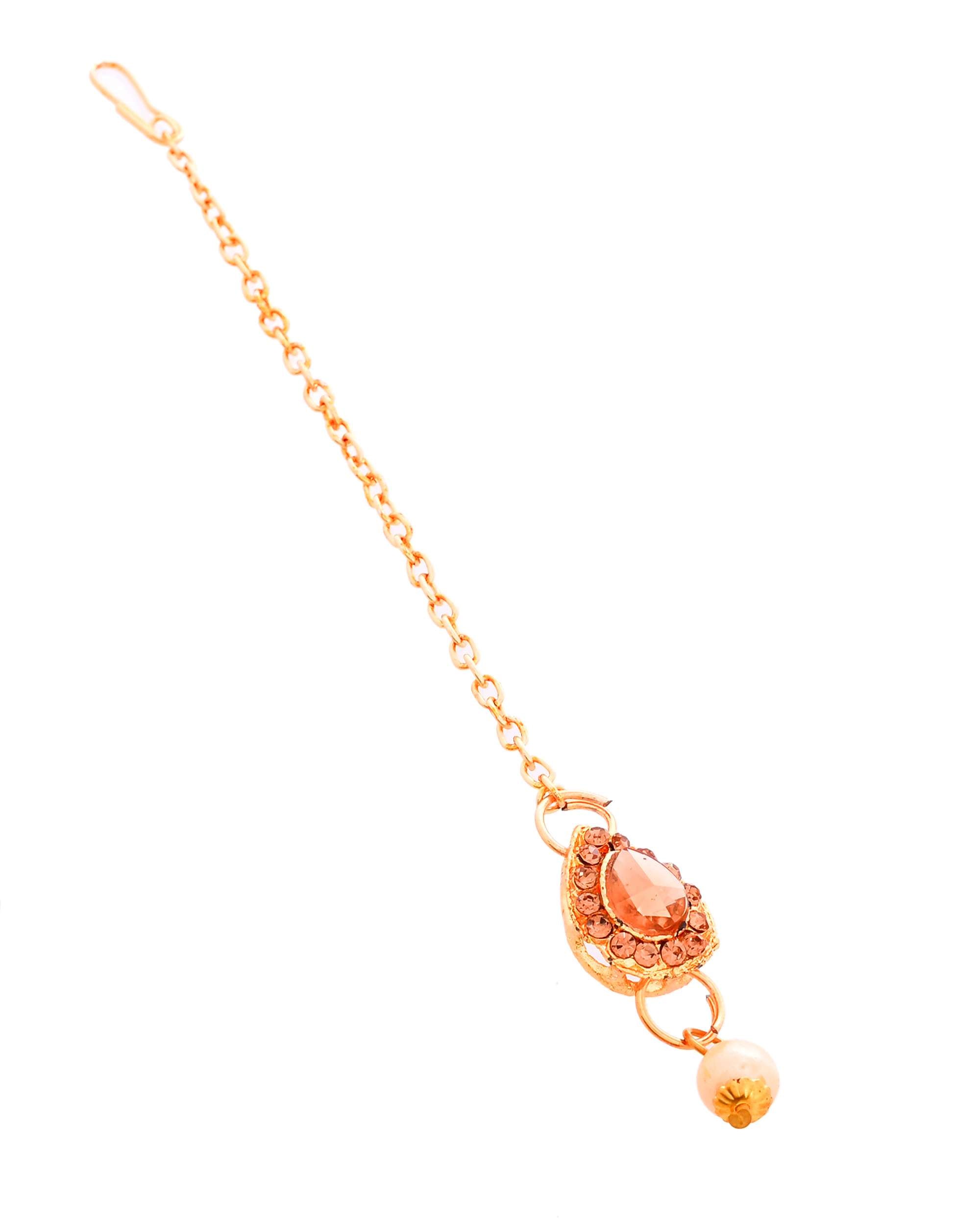Jewels Nest Royal Look Kundan-Style Beaded Gold Jewellery Set