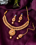 Jewels Nest Royal Look Kundan-Style Beaded Gold Jewellery Set