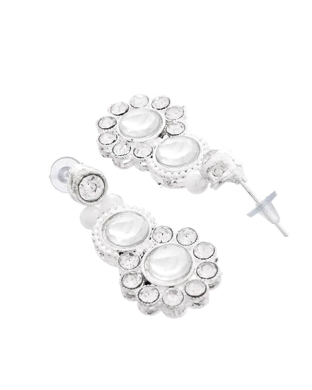 Jewels Nest Oxidized Silver Mirror Choker Necklace Set with Earrings – Boho Tribal Jewellery