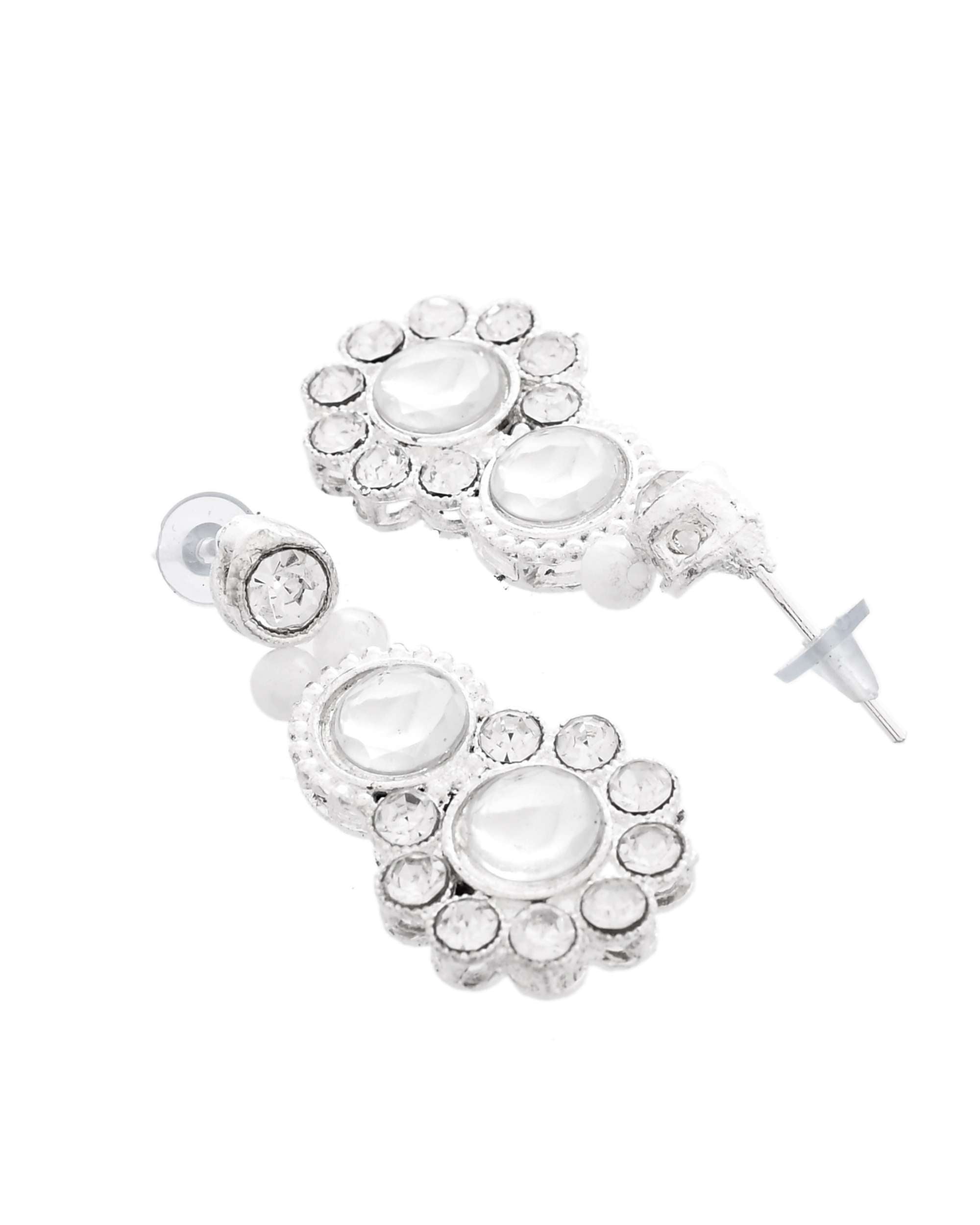 Jewels Nest Oxidized Silver Mirror Choker Necklace Set with Earrings – Boho Tribal Jewellery