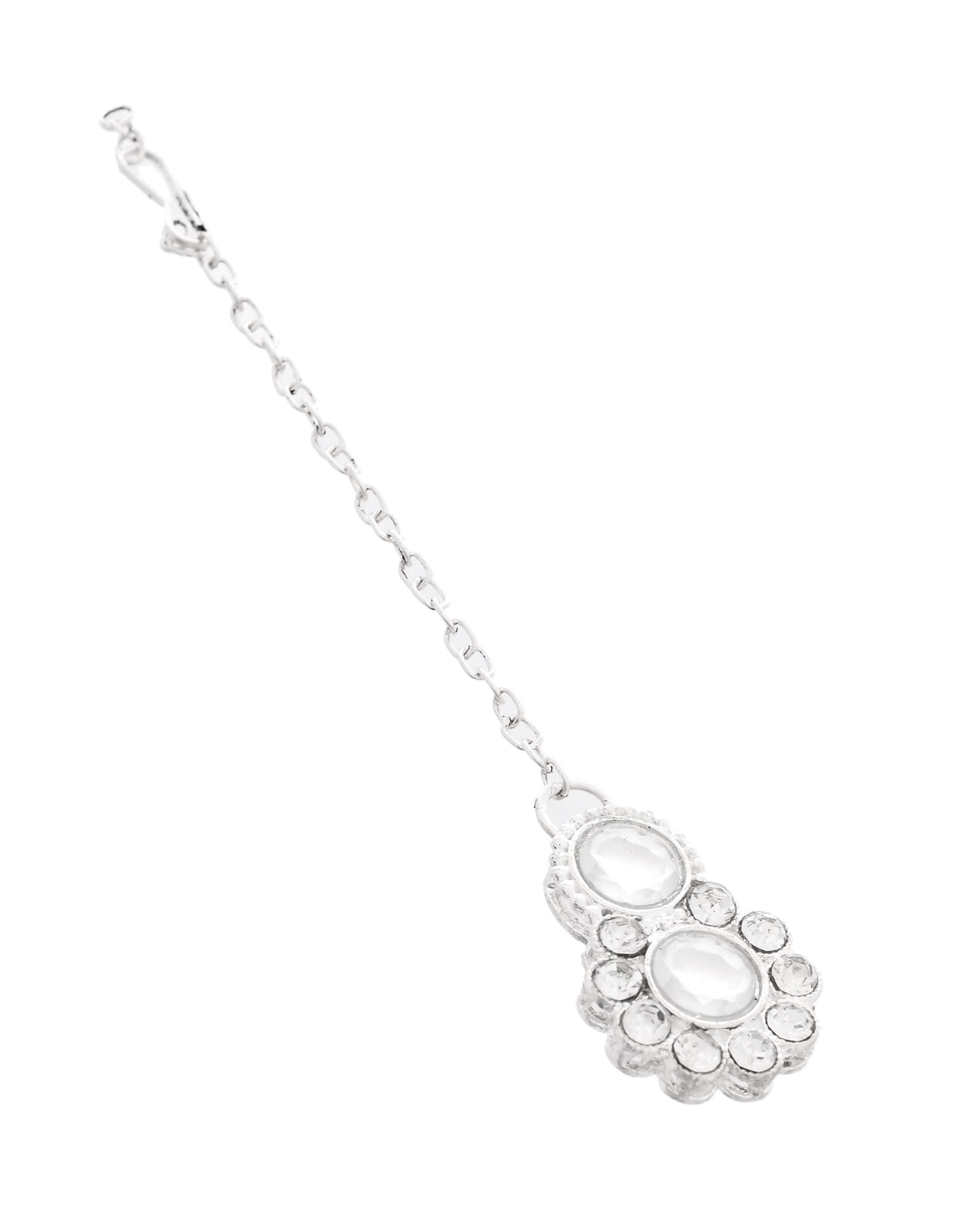 Jewels Nest Oxidized Silver Mirror Choker Necklace Set with Earrings – Boho Tribal Jewellery