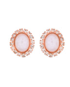 Jewels Nest Rose Gold-Plated Pearl & American Diamond-Studded Jewellery Set