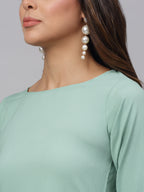 Jainish Women's Green A-Line Dress - Distacart