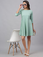 Jainish Women's Green A-Line Dress - Distacart