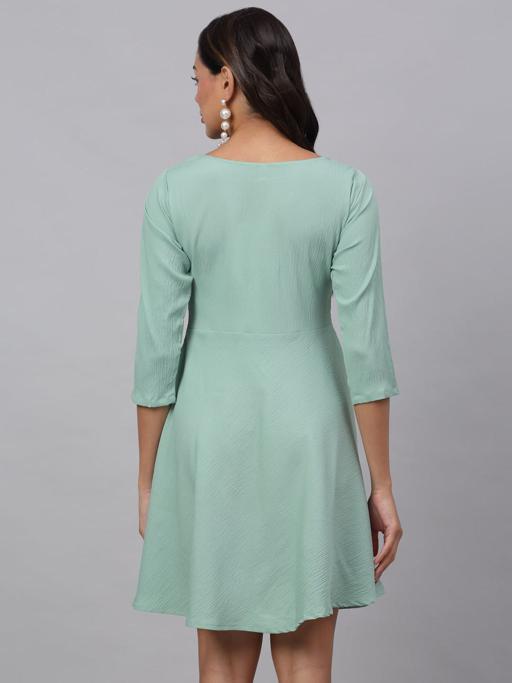 Jainish Women's Green A-Line Dress - Distacart