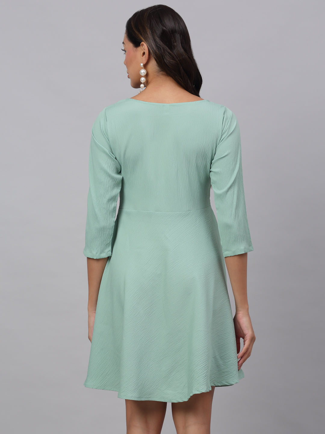 Jainish Women's Green A-Line Dress - Distacart