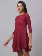Jainish Women's Maroon A-Line Dress - Distacart