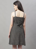 Jainish Women's Grey Floral Printed A-Line Dresses - Distacart