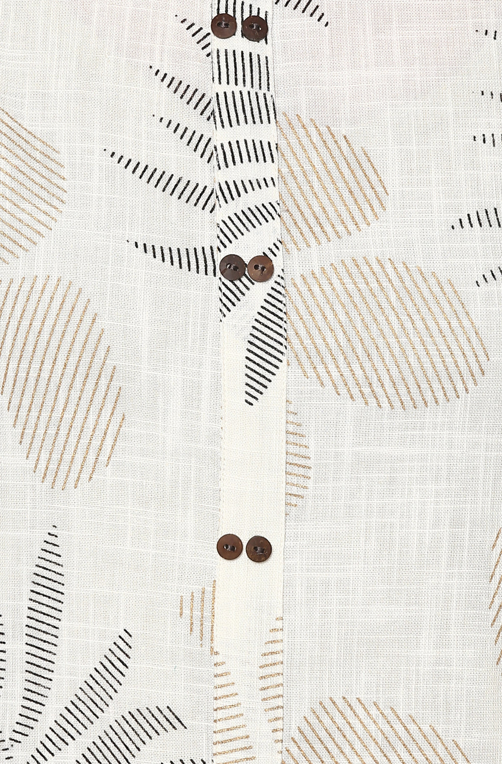 Janasya Off White Cotton Foil Print Straight kurta