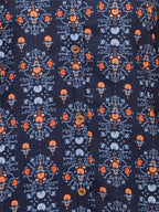 Janasya Dark Blue Moss Digital Printed Casual Kurta