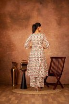 Joban Fashion Red Green Hand Block Printed Cotton Suit Set - Distacart