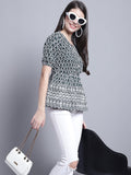 Jainish Women's WoChikankari & Sequins Work Empire Top - Olive - Distacart