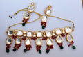 Joban Fashion Red & Green Kundan Work Necklace Set
