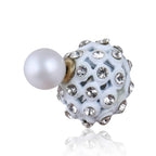 Trendoo Jewelry Gold Plated Stylish Fancyr White Studs