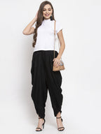 Jompers Women Black Solid Dhoti - Distacart