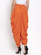 Jompers Women Orange Solid Dhoti - Distacart