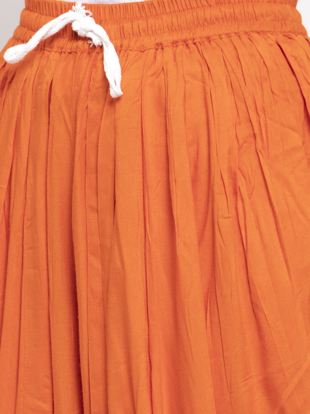Jompers Women Orange Solid Dhoti - Distacart