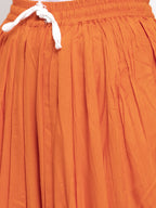 Jompers Women Orange Solid Dhoti - Distacart
