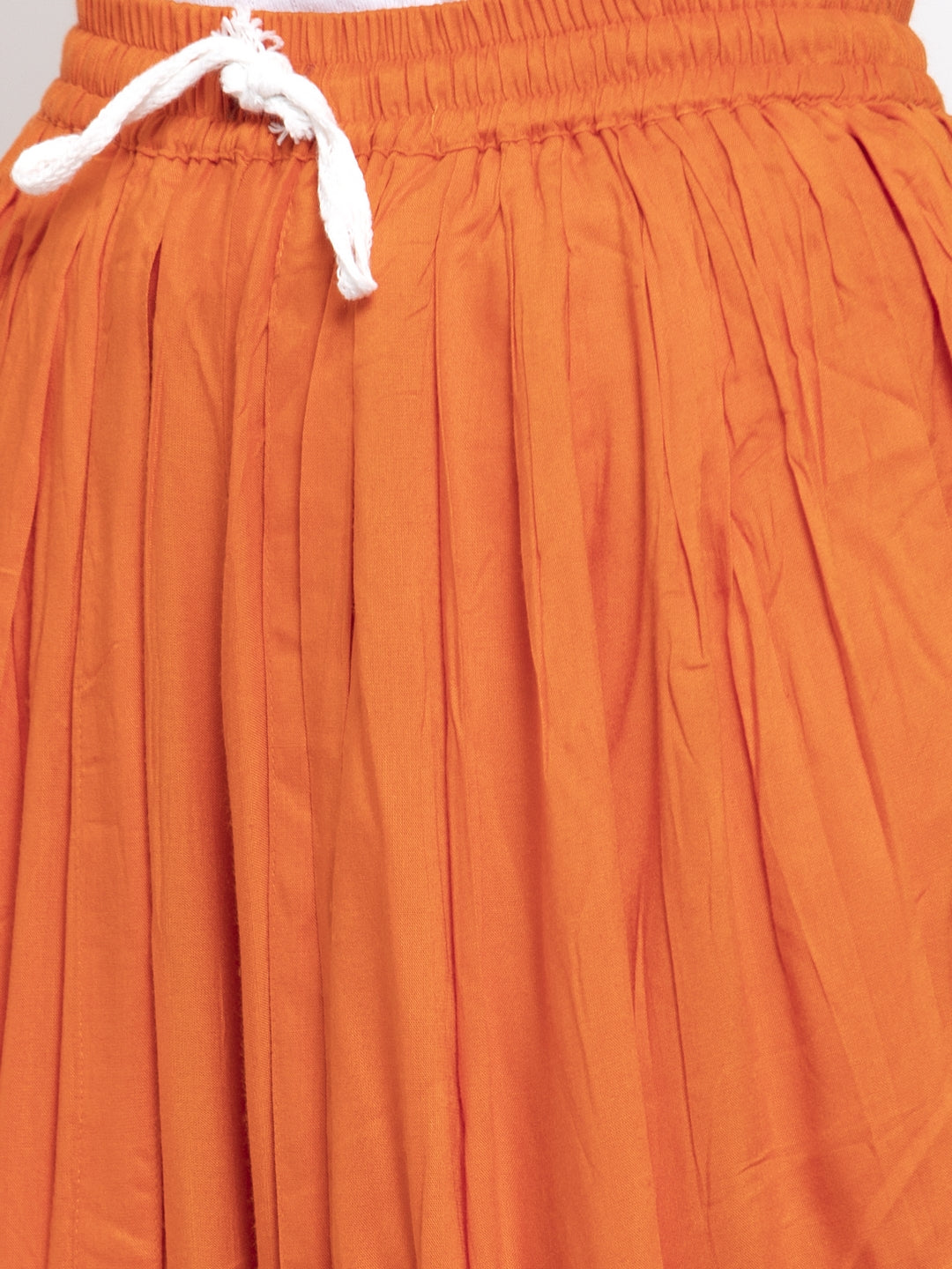 Jompers Women Orange Solid Dhoti - Distacart