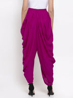 Jompers Women Purple Solid Dhoti - Distacart