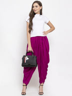 Jompers Women Purple Solid Dhoti - Distacart