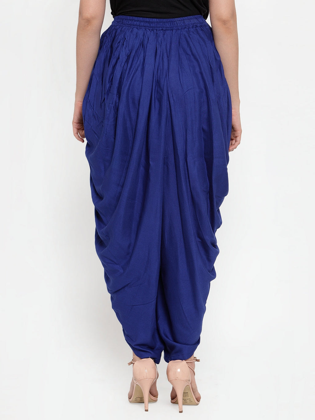 Jompers Women Royal-Blue Solid Dhoti - Distacart