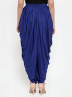 Jompers Women Royal-Blue Solid Dhoti - Distacart
