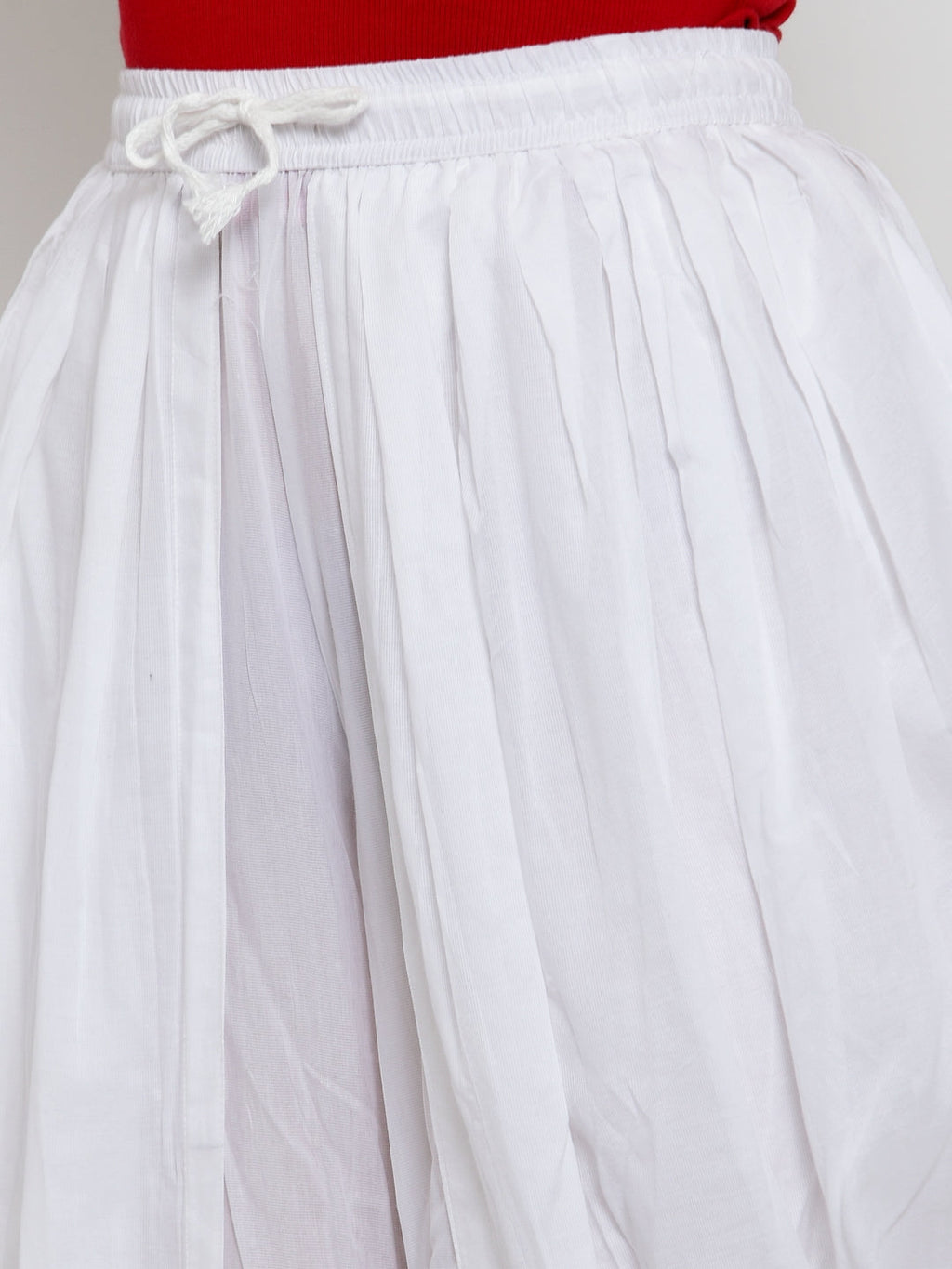 Jompers Women White Solid Dhoti - Distacart