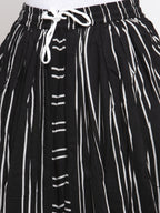 Jompers Women Black Stripped Dhoti - Distacart