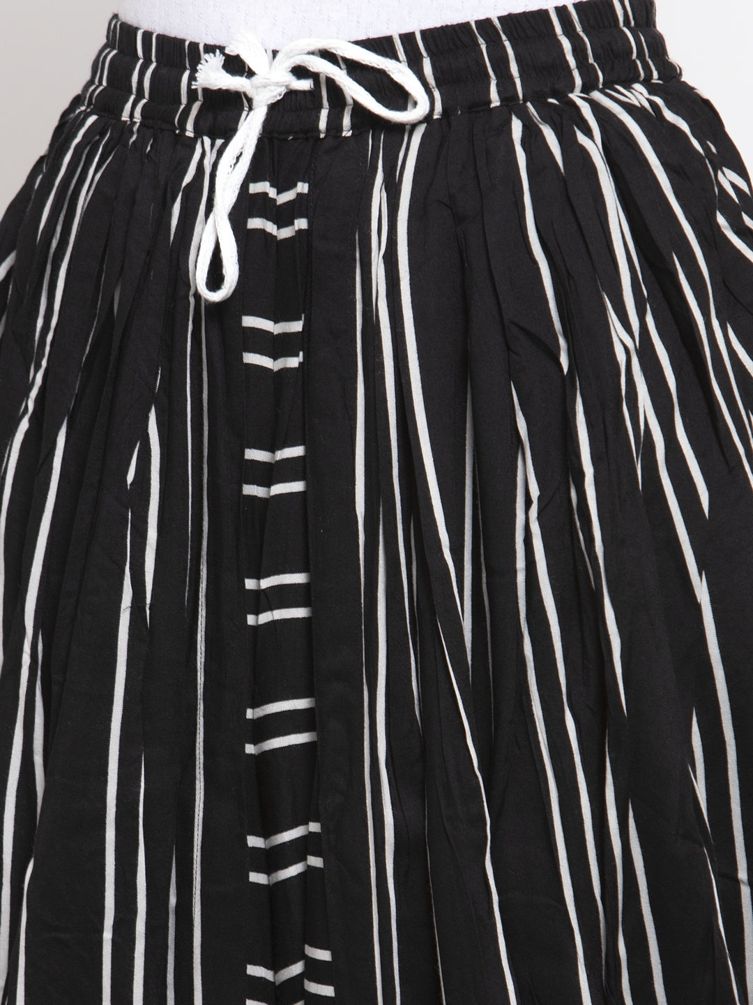 Jompers Women Black Stripped Dhoti - Distacart