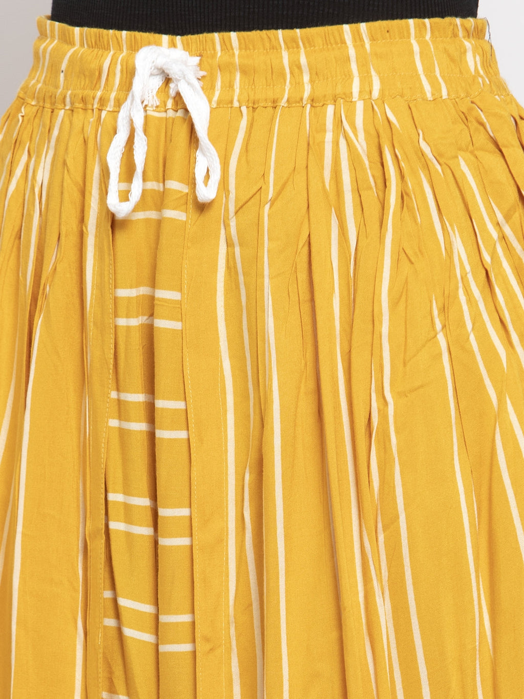 Jompers Women Mustard Stripped Dhoti - Distacart