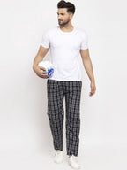 Jainish Men's Black Checked Cotton Track Pants ( JOG 013Black ) - Distacart