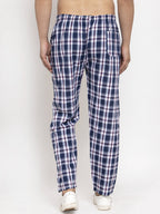 Jainish Men's Navy Blue Checked Cotton Track Pants ( JOG 013Navy-Blue ) - Distacart