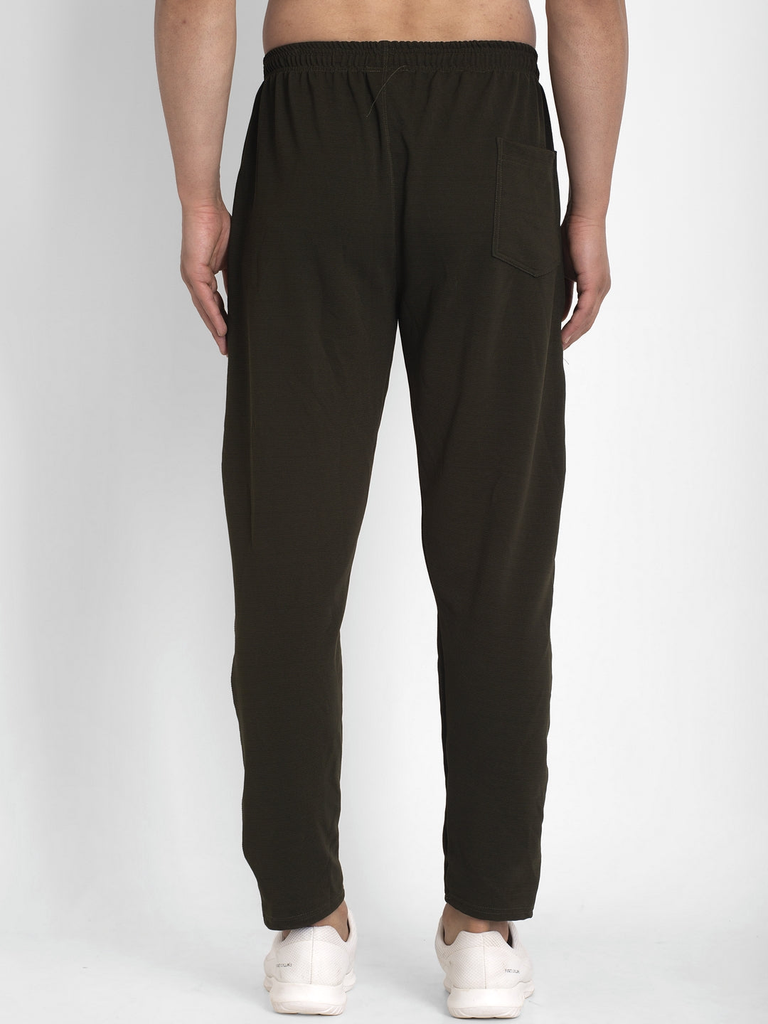 Jainish Men's Olive Solid Track Pants ( JOG 014Olive ) - Distacart