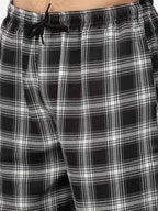 Jainish Men's Black Cotton Checked Track Pants ( JOG 016Black ) - Distacart