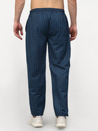Jainish Men's Blue Cotton Checked Track Pants ( JOG 017Blue ) - Distacart